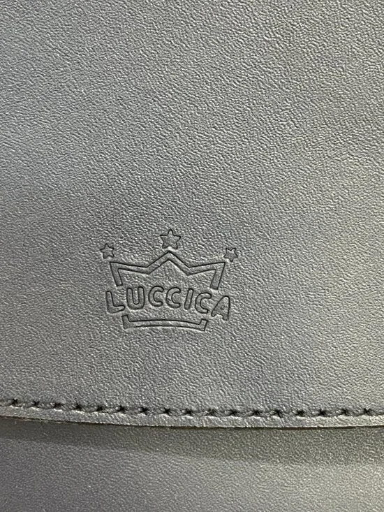 Luccica Navy Blue Leather Satchel Shoulder Bag Briefcase Minimalist Korean Desig - Picture 13 of 15